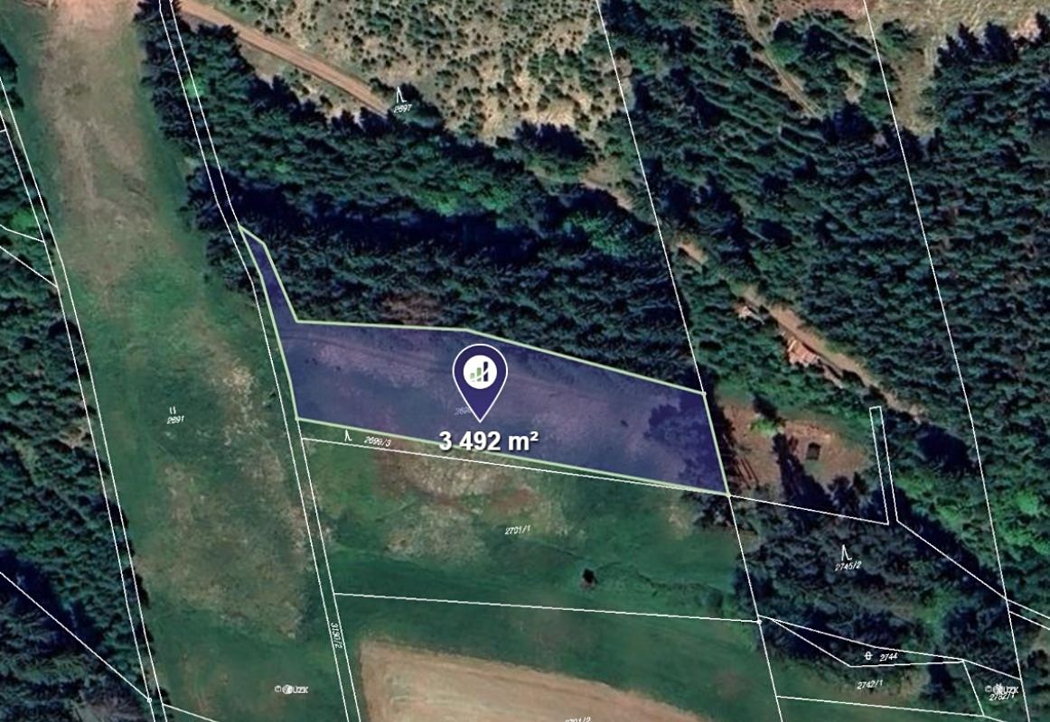 Prodej lesa 3492 m²