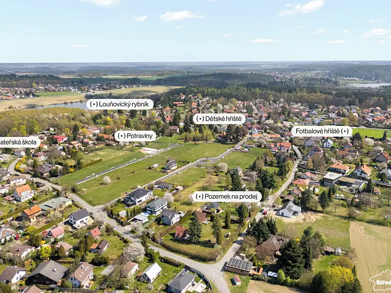 Prodej stavebního pozemku 3004 m², Louňovice – náhled fotky 2