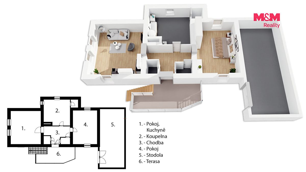 Prodej chalupy 107 m², pozemek 1747 m² – fotografie 2