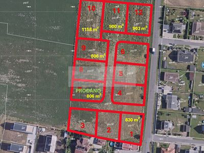 Prodej stavebního pozemku 806 m²