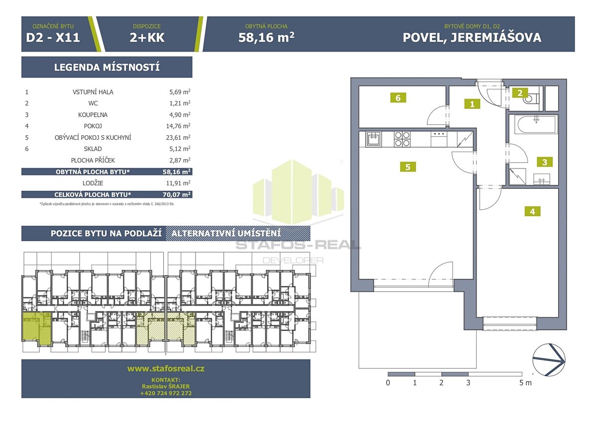 Prodej bytu 2+kk 58 m² – fotografie 3
