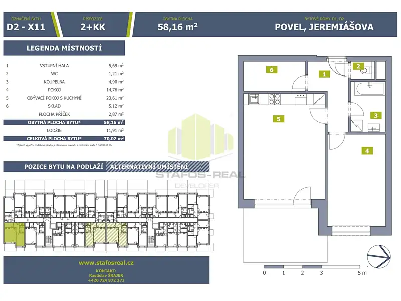 Prodej bytu 2+kk 58 m², Olomouc – náhled fotky 3