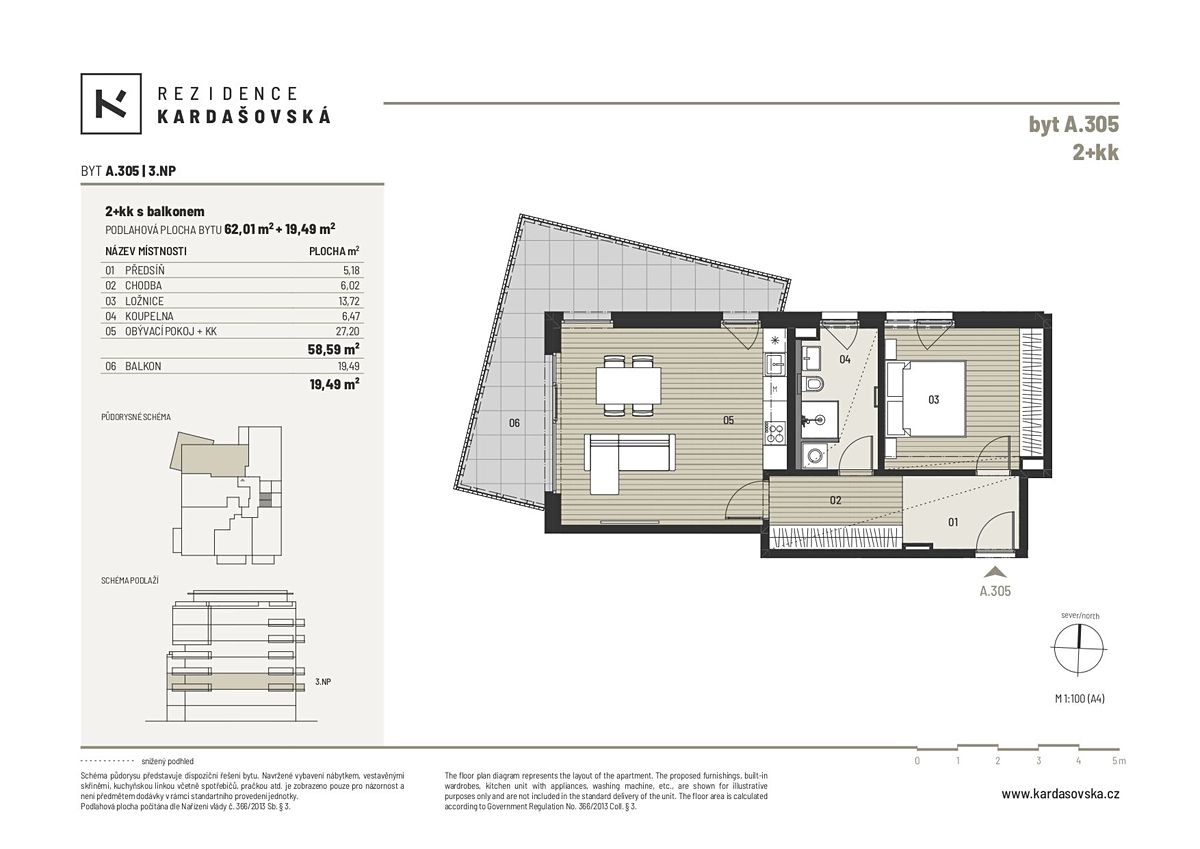 Prodej bytu 2+kk 62 m² – fotografie 2