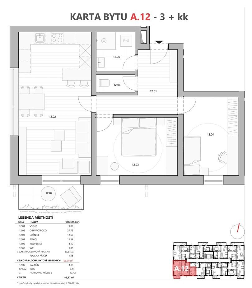 Prodej bytu 3+kk 69 m² – fotografie 5