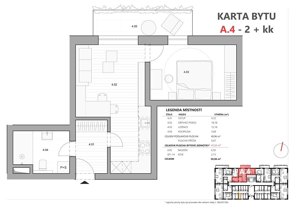 Prodej bytu 2+kk 42 m² – fotografie 5
