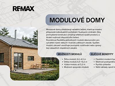 Prodej projektu na klíč 50 m², pozemek 1049 m²