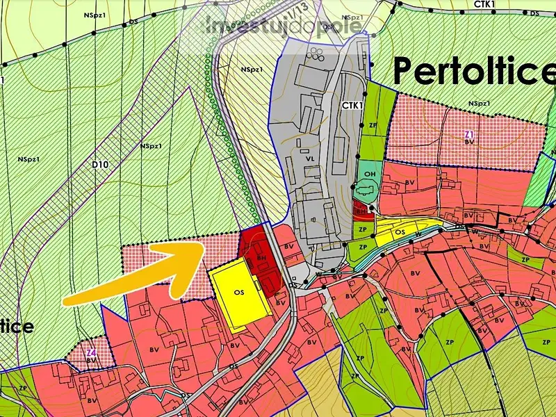 Prodej stavebního pozemku 21724 m², Pertoltice – náhled fotky 3