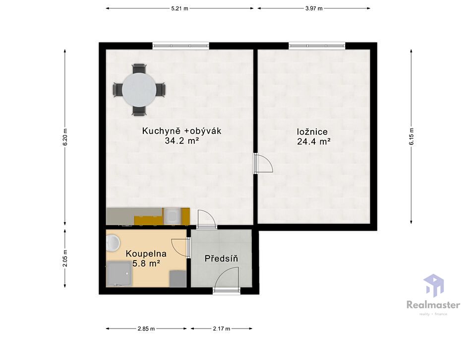 Pronájem bytu 1+1 65 m² – fotografie 5