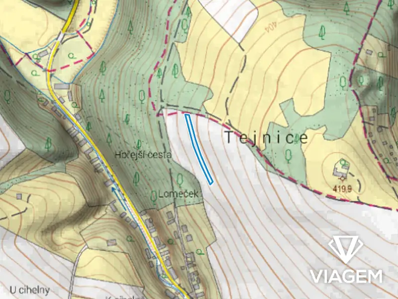 Prodej pole 1140 m², Církvice – náhled fotky 3