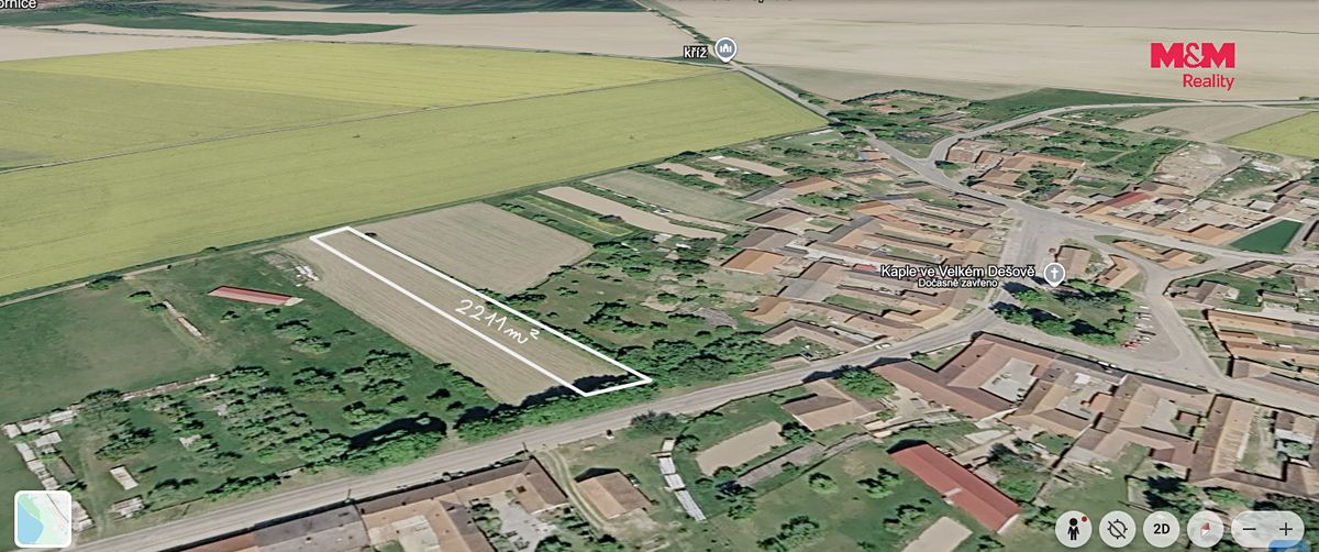 Prodej stavebního pozemku 2211 m² – fotografie 3