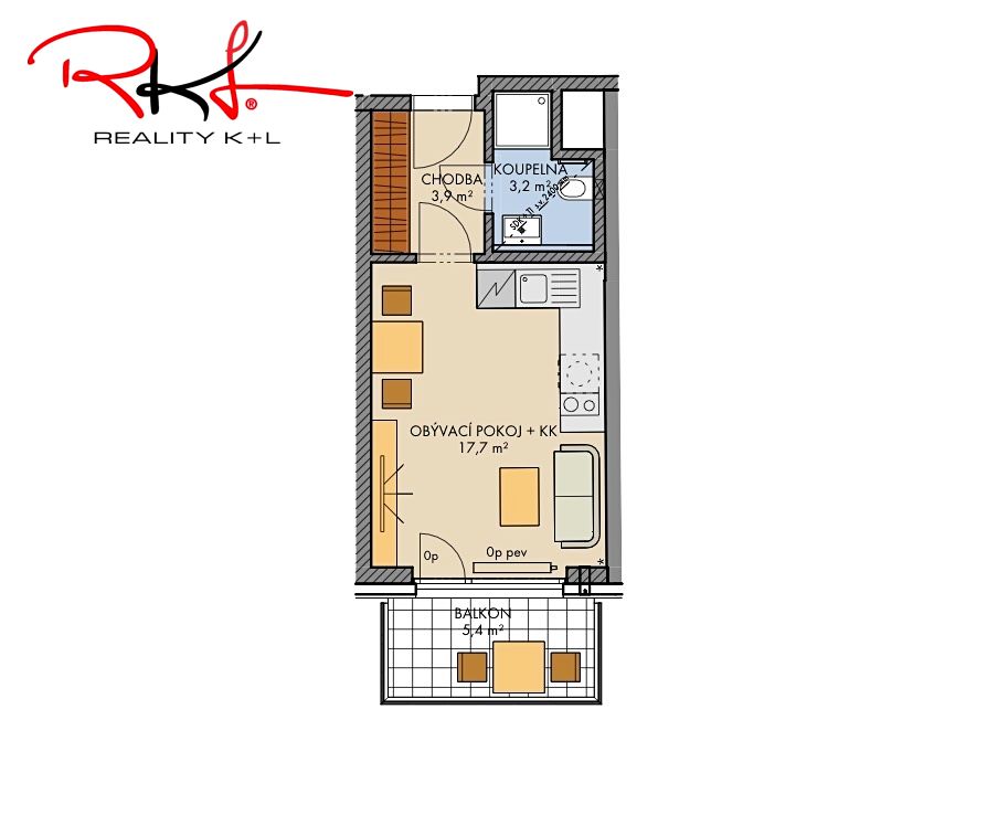 Prodej bytu 1+kk 31 m² – fotografie 3