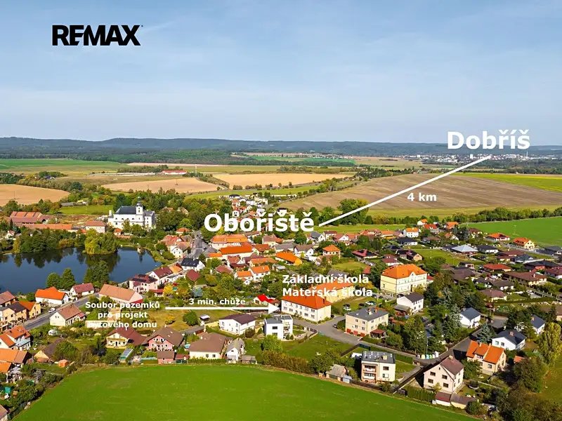 Prodej stavebního pozemku 2078 m², Obořiště – náhled fotky 2