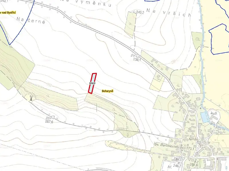 Prodej pole 2572 m², Boharyně – náhled fotky 3