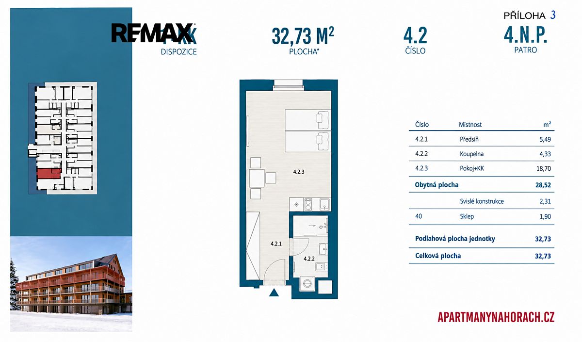 Prodej bytu 1+kk 32 m² – fotografie 4