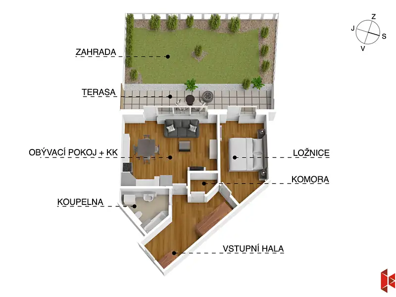 Prodej bytu 2+kk 57 m², Praha – náhled fotky 3