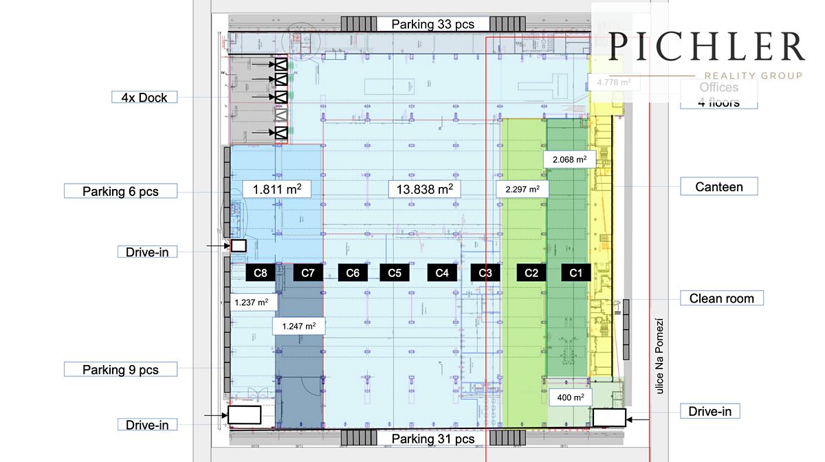 Pronájem výrobní haly, prostoru 4365 m² – fotografie 3