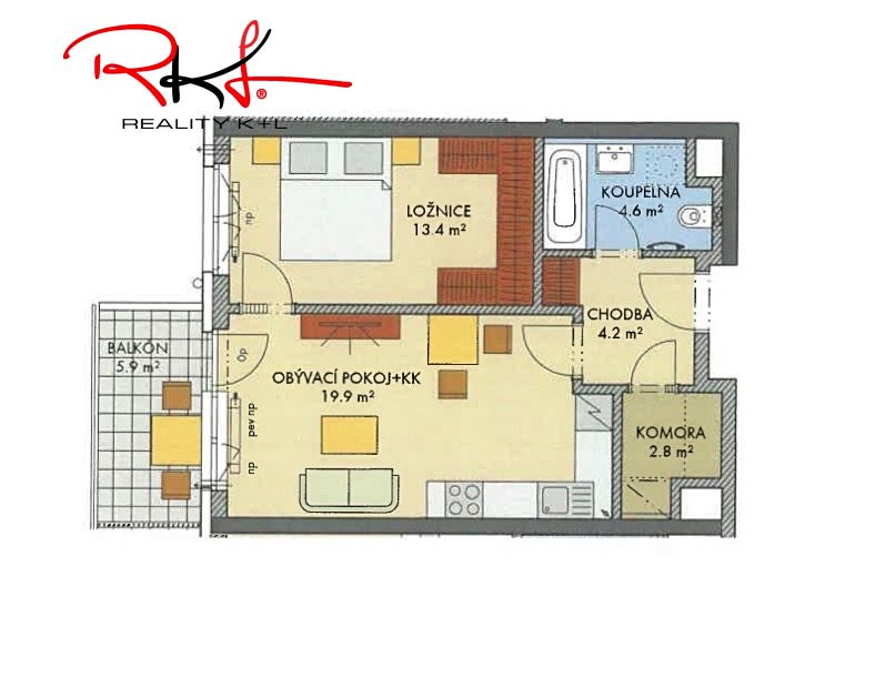 Prodej bytu 2+kk 53 m² – fotografie 3