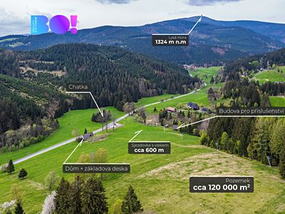 Prodej chalupy 95 m², pozemek 119241 m²