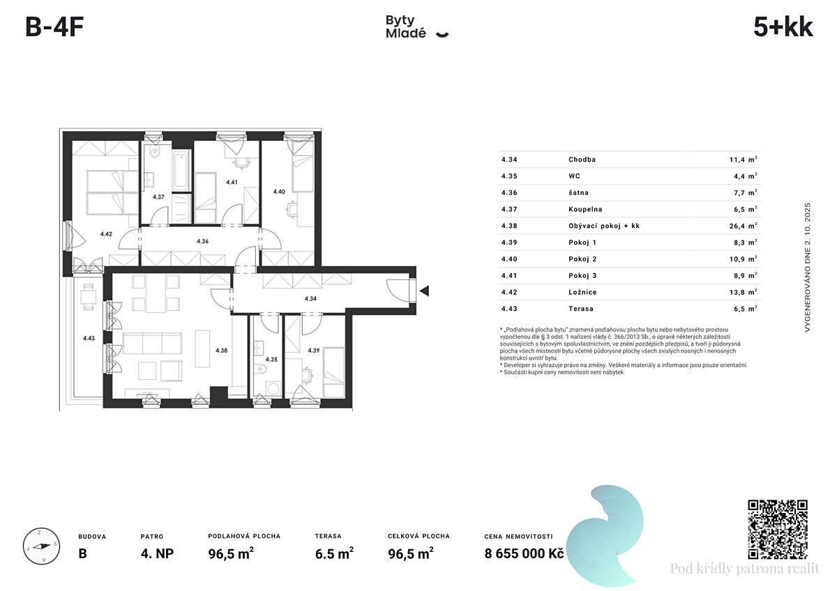 Prodej bytu 5+kk 105 m² – fotografie 3