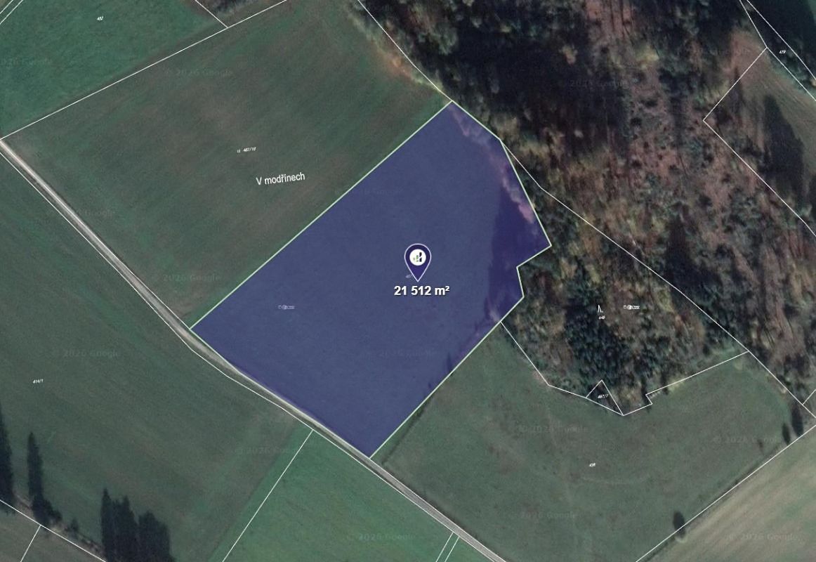 Prodej pole 21512 m²