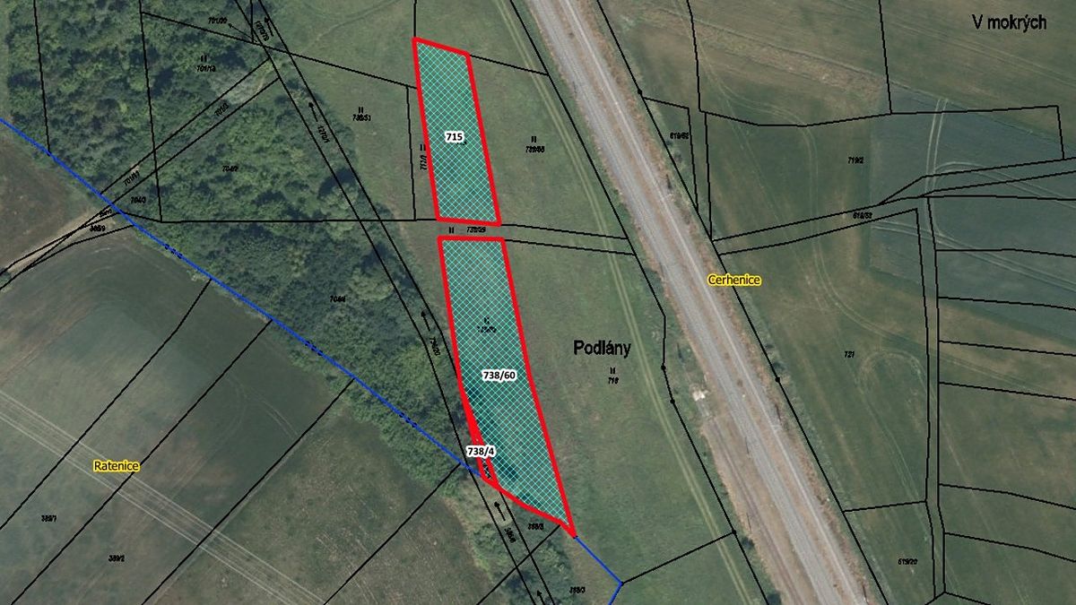 Prodej pozemku 2662 m², Cerhenice – fotka 1 z 3