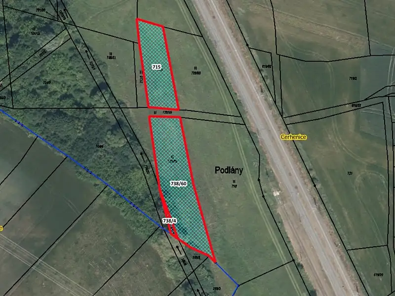 Prodej pozemku 2662 m², Cerhenice – náhled fotky 1