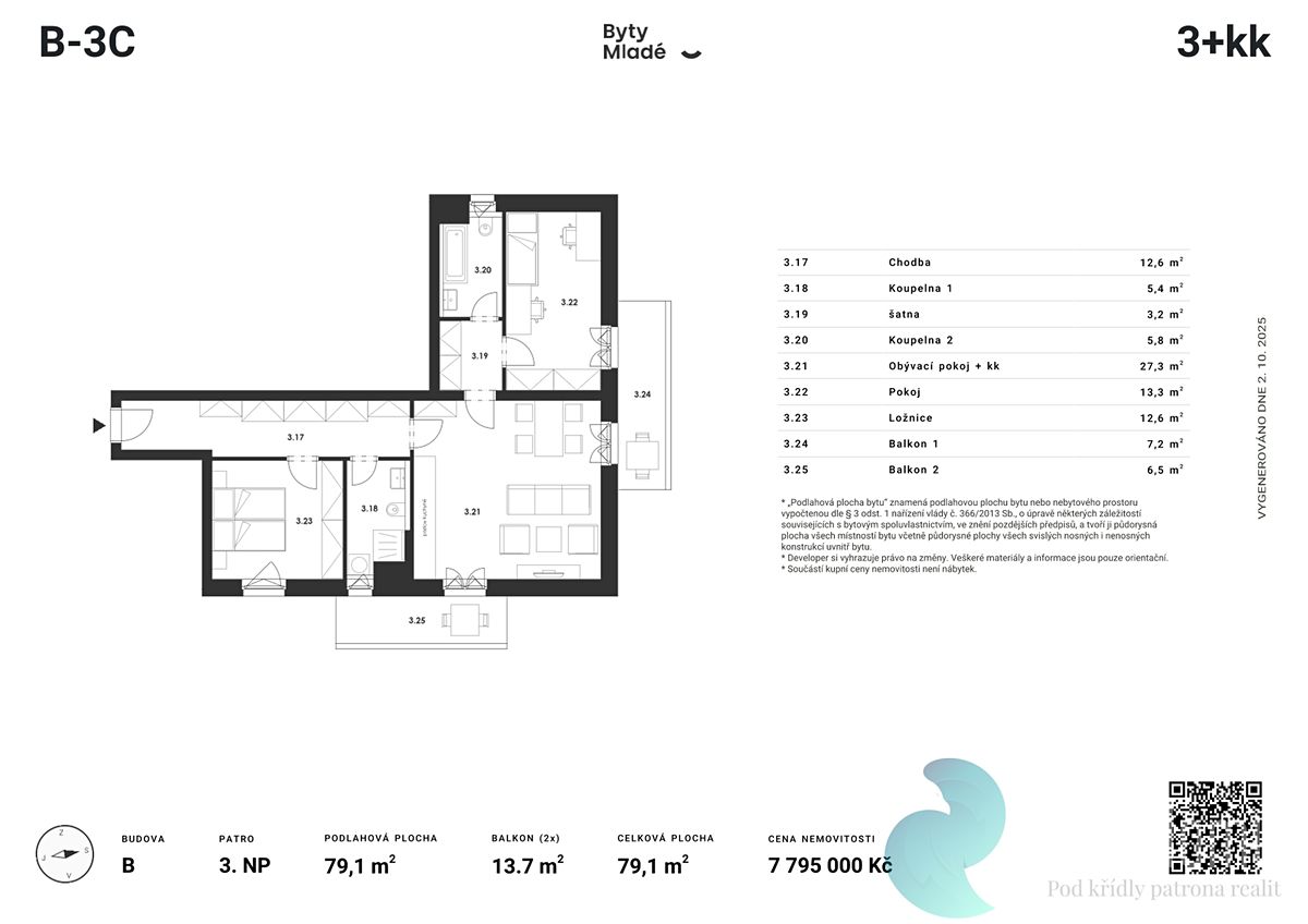 Prodej bytu 3+kk 84 m² – fotografie 4