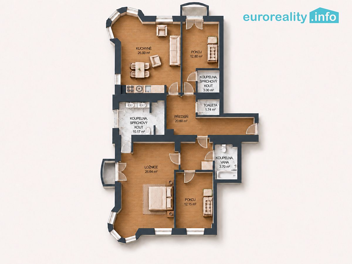 Prodej bytu 4+kk 116 m² – fotografie 5