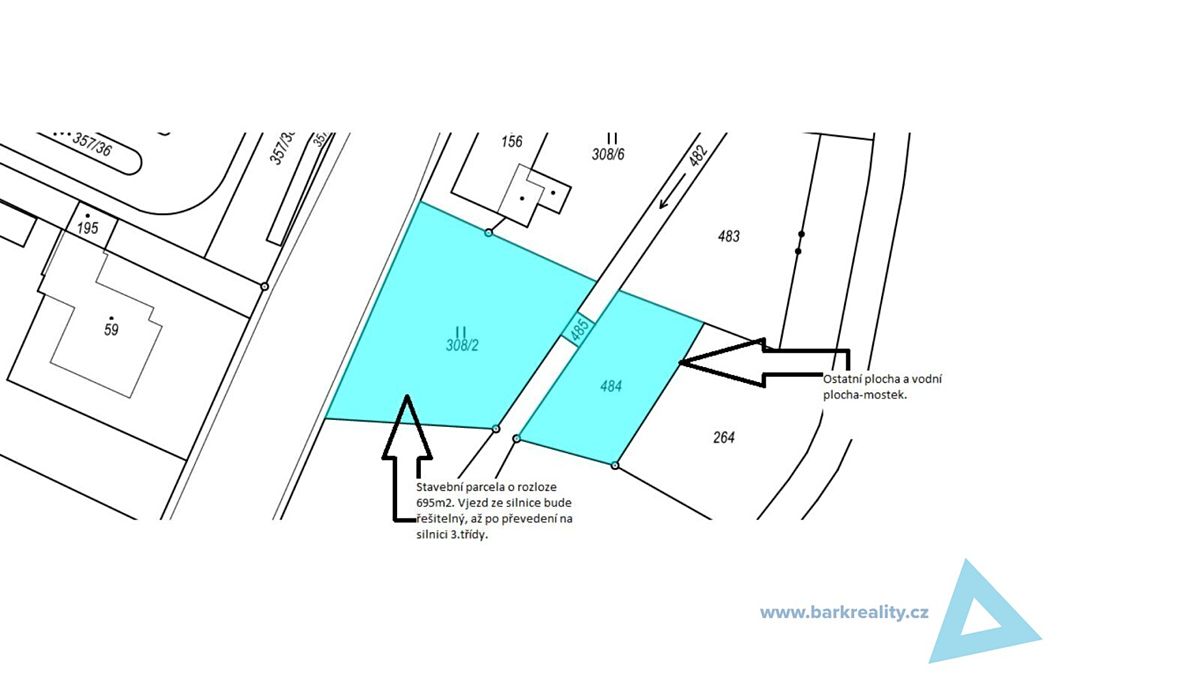 Prodej stavebního pozemku 1040 m² – fotografie 2