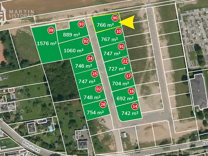 Prodej stavebního pozemku 766 m², Bludov – náhled fotky 1