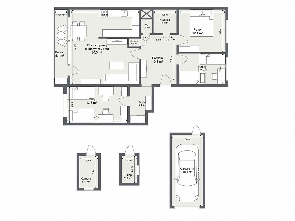 Prodej bytu 4+kk 94 m² – fotografie 4