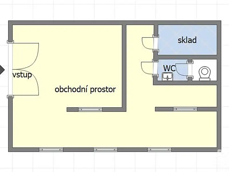 Pronájem obchodního prostoru 72 m², Uherský Brod – náhled fotky 3
