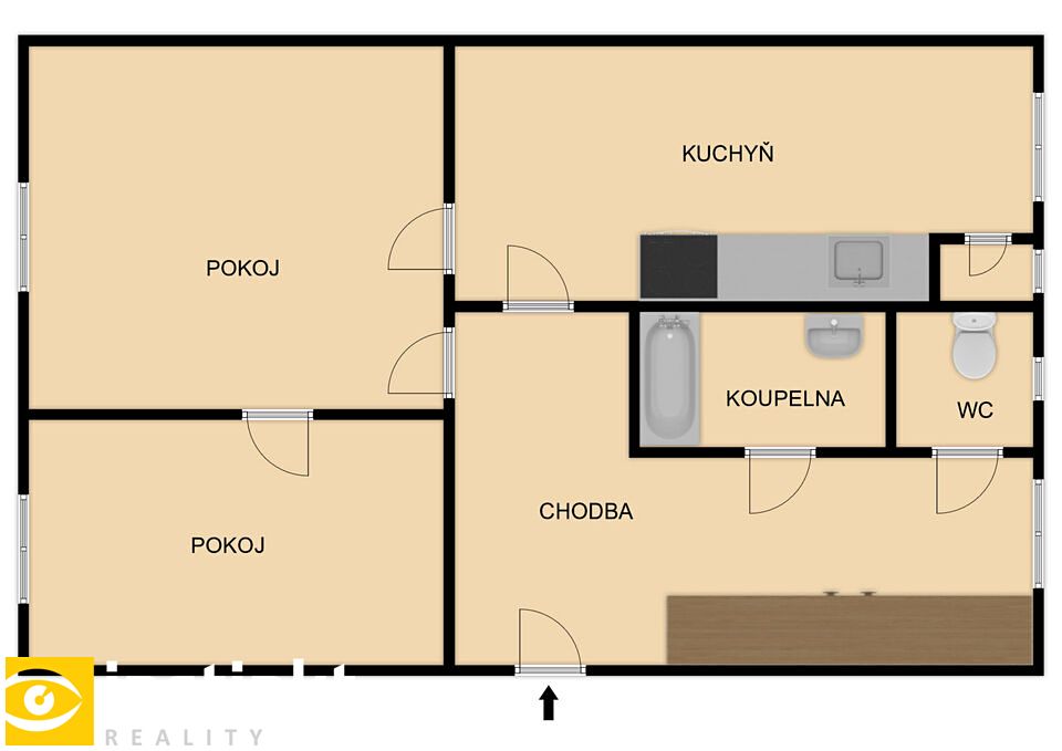 Prodej bytu 2+1 57 m² – fotografie 2