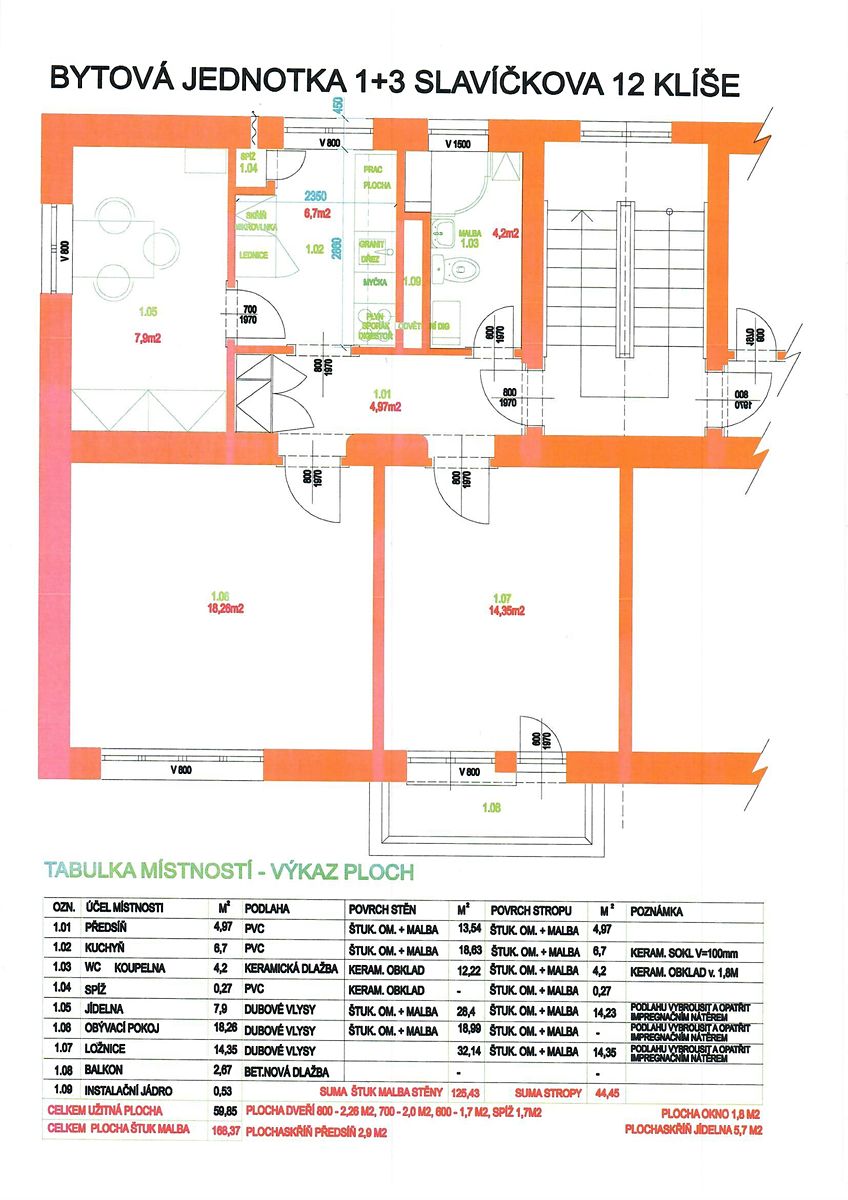 Pronájem bytu 3+1 65 m² – fotografie 2
