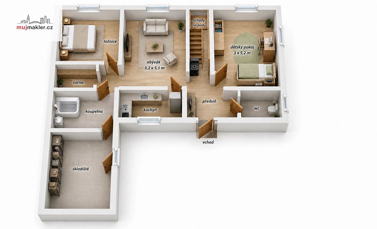 Prodej rodinného domu 75 m², pozemek 498 m² – fotografie 2