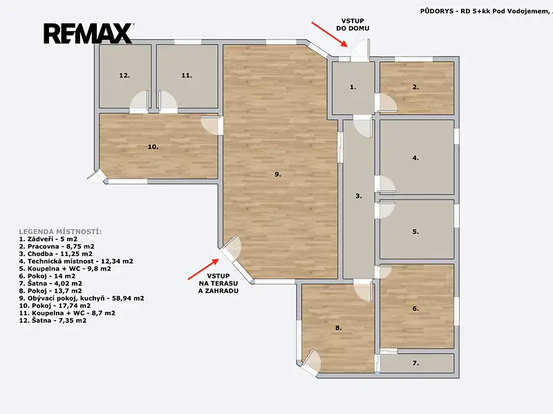 Prodej rodinného domu 172 m², pozemek 1031 m², Jemnice – náhled fotky 2