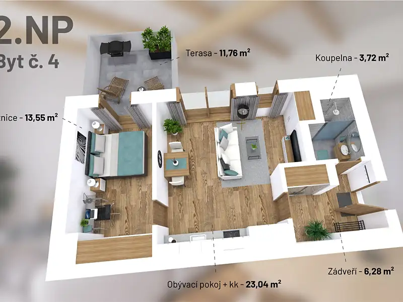 Prodej bytu 2+kk 47 m², Jablonec nad Nisou – náhled fotky 3