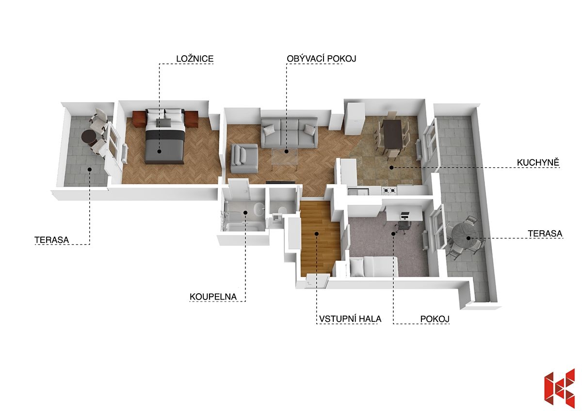 Prodej bytu 3+kk 56 m² – fotografie 3