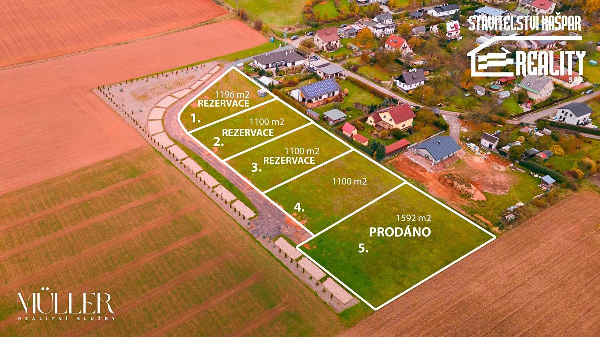 Prodej stavebního pozemku 1100 m²