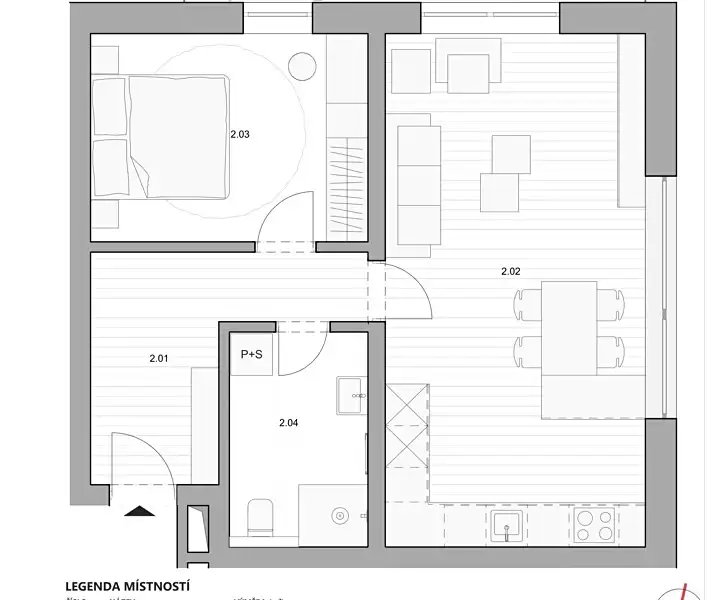 Prodej bytu 2+kk 42 m², Prušánky – náhled fotky 3