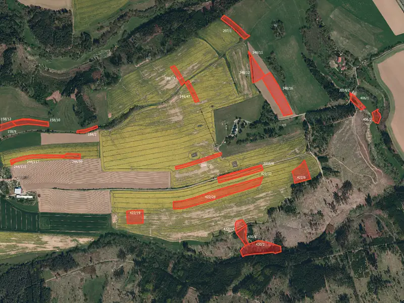 Prodej pole 91762 m², Křešín – náhled fotky 2