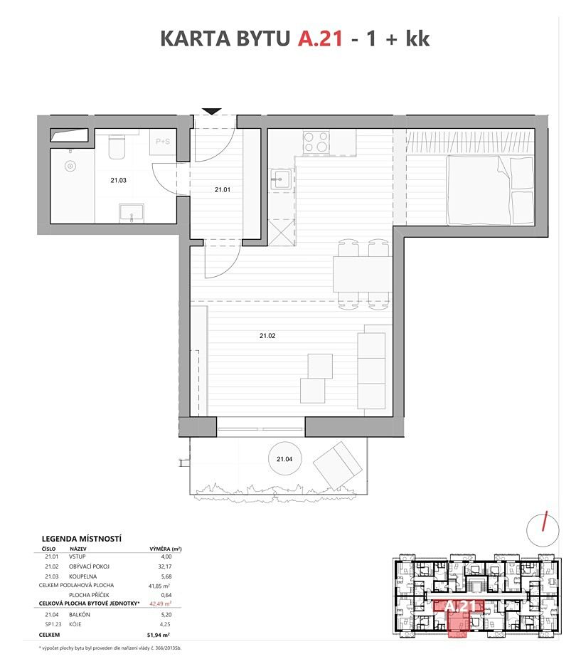 Prodej bytu 1+kk 43 m² – fotografie 3
