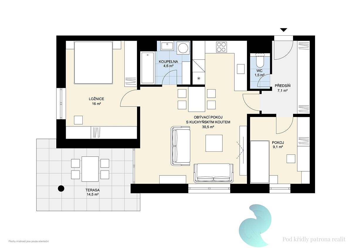 Prodej bytu 3+kk 71 m² – fotografie 3