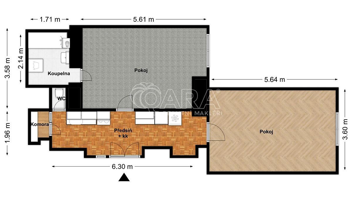 Pronájem bytu 2+1 57 m² – fotografie 5