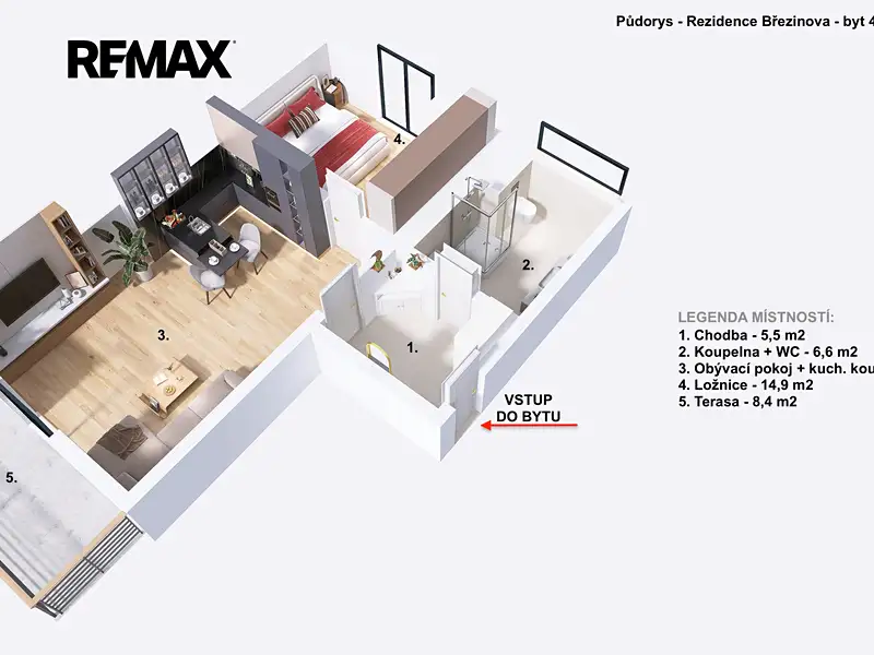 Pronájem bytu 2+kk 56 m², Prostějov – náhled fotky 2