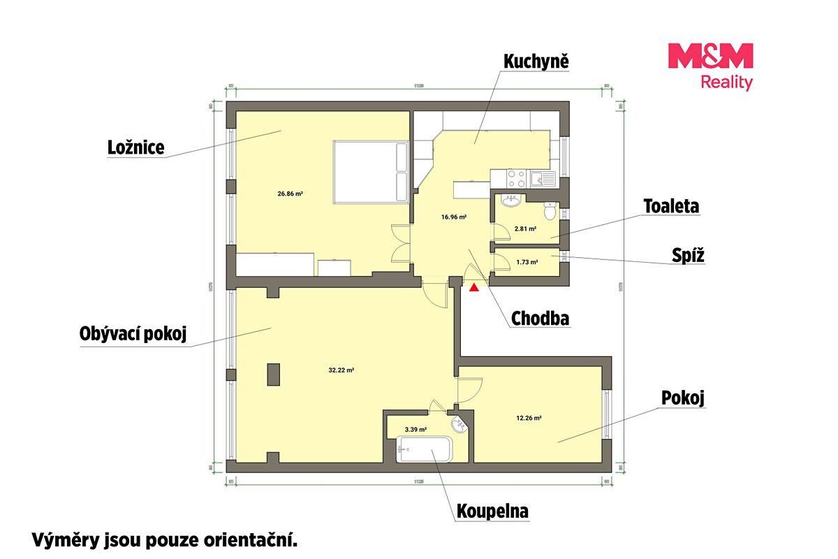 Prodej bytu 3+1 96 m² – fotografie 4