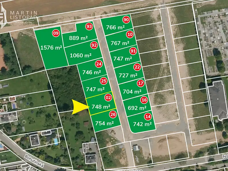 Prodej stavebního pozemku 748 m², Bludov – náhled fotky 2