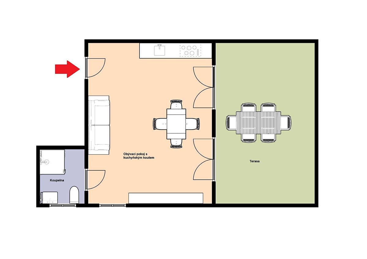 Pronájem bytu 1+kk 37 m² – fotografie 5