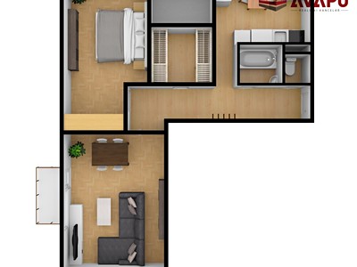 Pronájem bytu 2+1, 58 m² (2 z 18)
