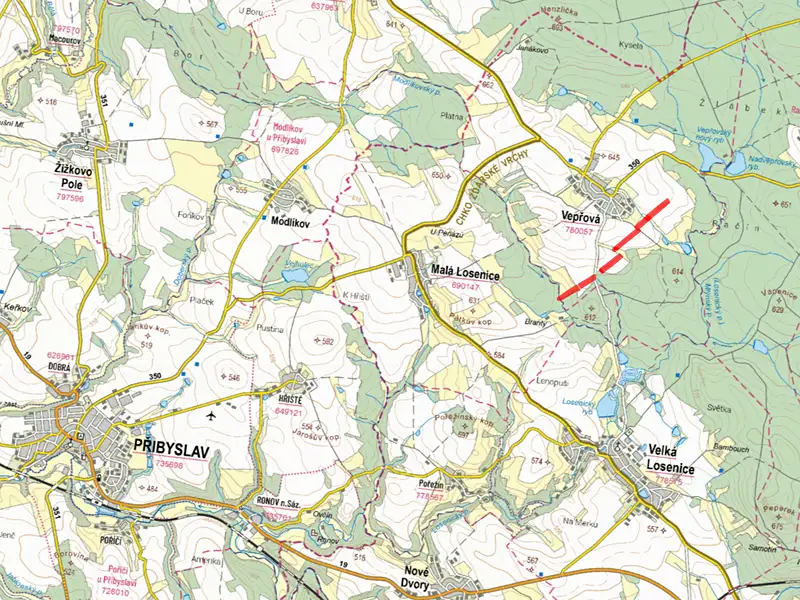 Prodej pole 45030 m², Vepřová – náhled fotky 2